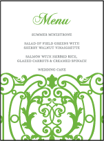 Astor Letterpress Menu Design Small