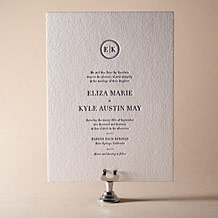 'Austin Traditional Letterpress Invitation Design Small'