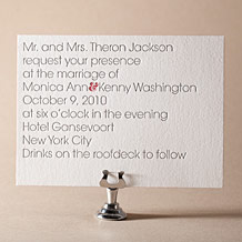 'Avant Letterpress Invitation Design Small'