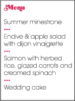 Avant Letterpress Menu Design Small