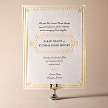 'Avenue Letterpress Invitation Design Small'