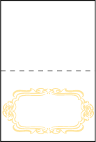 Avenue Letterpress Placecard Fold Design Small