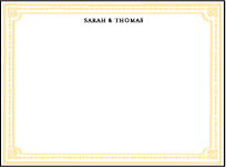 Avenue Letterpress Thank You Card Flat Design Small
