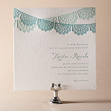 'Barcelona Letterpress Invitation Design Small'