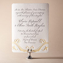 'Beale Letterpress Invitation Design Small'