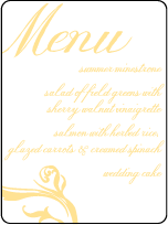 Beale Letterpress Menu Design Small