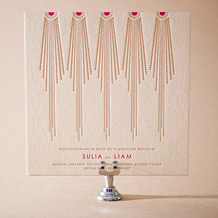 'Bejeweled Letterpress Invitation Design Small'