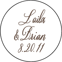 Belle Calligraphy Letterpress Coaster Design Small