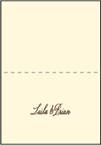 Belle Calligraphy Letterpress Thank You Card Fold Design Small