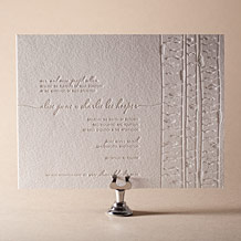 'Birch Letterpress Invitation Design Small'