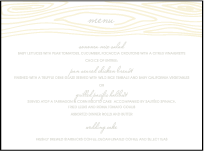 Birch Letterpress Menu Design Small
