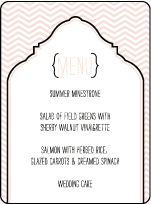 Boardwalk Letterpress Menu Design Small