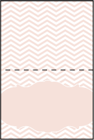 Boardwalk Letterpress Placecard Fold Design Small