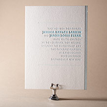 'Bold Stripe Letterpress Invitation Design Small'