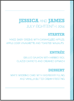 Bold Stripe Letterpress Menu Design Small