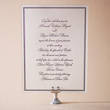 'Bordure Letterpress Invitation Design Small'