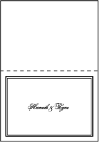 Bordure Letterpress Thank You Card Fold Design Small