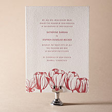 'Botanicals Letterpress Invitation Design Small'