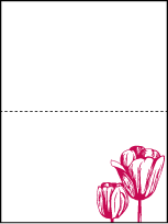 Botanicals Letterpress Placecard Fold Design Small