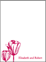 Botanicals Letterpress Thank You Card Flat Design Small