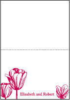 Botanicals Letterpress Thank You Card Fold Design Small