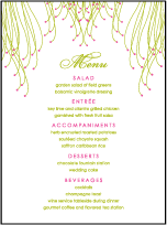 Botanique Letterpress Menu Design Small