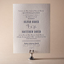 'Bradford Letterpress Invitation Design Small'