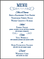 Bradford Letterpress Menu Design Small
