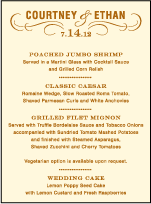 Branch Letterpress Menu Design Small