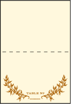 Branch Letterpress Placecard Fold Design Small