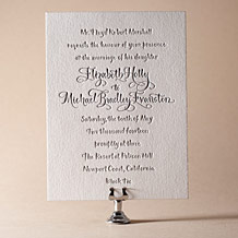 'Bristol Calligraphy Letterpress Invitation Design Small'