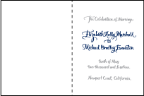 Bristol Calligraphy Letterpress Program Design Small