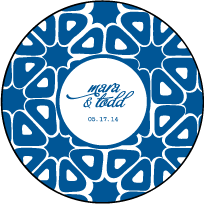 Byzantine Letterpress Coaster Design Small