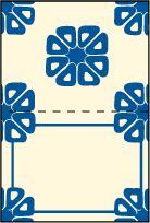 Byzantine Letterpress Placecard Fold Design Small