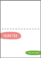 Calder Letterpress Thank You Card Fold Design Small