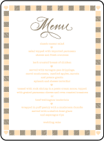 Calligraphy Monogram Letterpress Menu Design Small