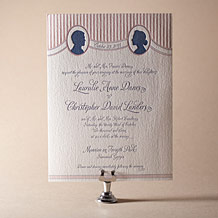 'Cameo Letterpress Invitation Design Small'