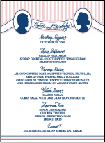 Cameo Letterpress Menu Design Small