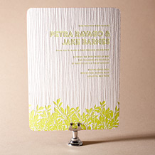 'Canopy Letterpress Invitation Design Small'
