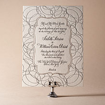 'Canto Letterpress Invitation Design Small'