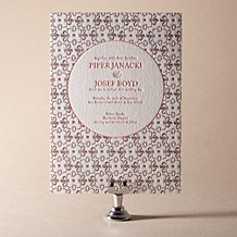 'Caprilla Letterpress Invitation Design Small'