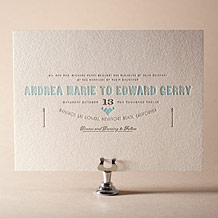 'Carte de Visite Letterpress Invitation Design Small'