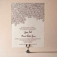 'Cascade Letterpress Invitation Design Small'