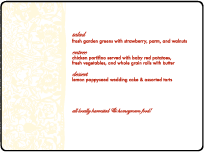 Cecilia Letterpress Menu Design Small