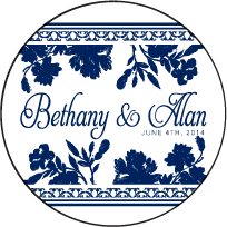 Cecily Letterpress Coaster Design Small
