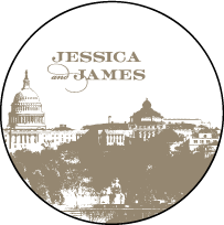 Charmed Washington DC Letterpress Coaster Design Small
