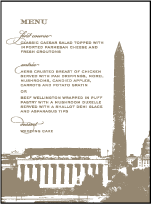 Charmed Washington DC Letterpress Menu Design Small