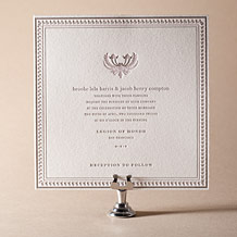 'Chelsea Letterpress Invitation Design Small'