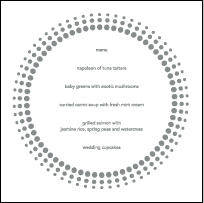 Circolo 1 Letterpress Menu Design Small