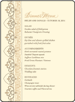 Claddagh Letterpress Menu Design Small